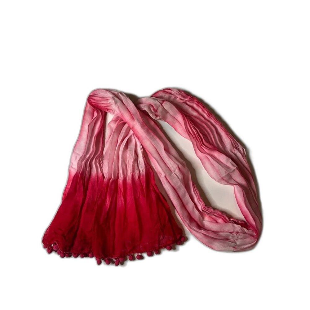 Pink and White Scarf